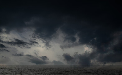 Cloud storm sky dark rain lightning thunder stormy typhoon nature light scene rainy atmosphere...