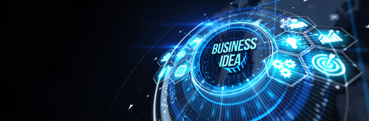 Business idea concept. Business, Technology, Internet and network concept. 3d illustration