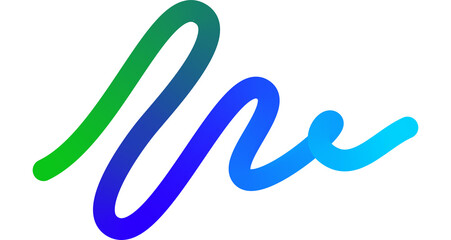 abstract wavy gradient line illustration