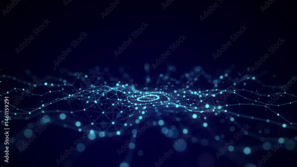 Poster smart glowing circular dynamic wave. high-tech visuals of dynamic energy. futuristic technology flow