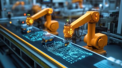 A factory using automated machines connected via a robust WiFi network 