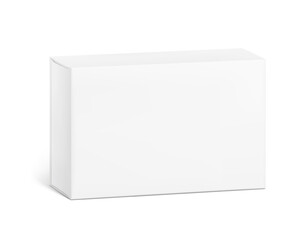 Realistic paperboard box for bar soap mockup. Vector illustration isolated on white background. Easy to use for presentation your product, idea, design. EPS10.