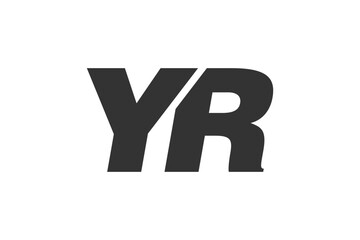 YR Techno Editable Font Logo For Corporate Branding. Bold, Futuristic Design With Unique Typographic Ideas. Minimal Custom Type And Dynamic Letter