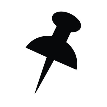 recommend clip art: pin pushpin icon black silhouette 