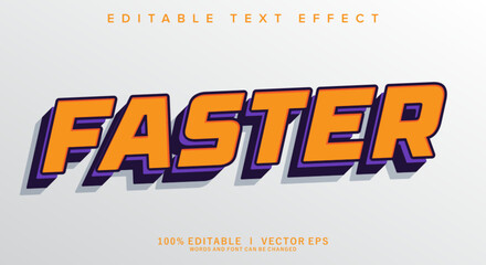 faster vector text effect with modern style design