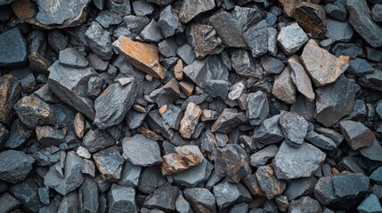 Closeup of gray and brown stones
