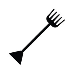 rake black silhouette 