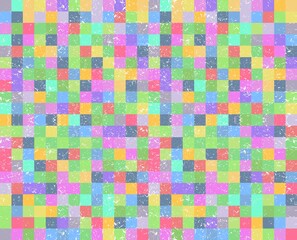 Seamless pixel background in pastel colors. 
