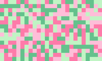 Abstract pixel art background.  Pastel pink and green squares create a vibrant, playful texture ideal for websites, social media, or print designs.