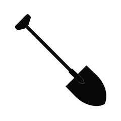 shovel black silhouette 