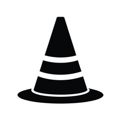 traffic cone black silhouette 