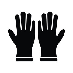 Obraz premium work gloves black silhouette