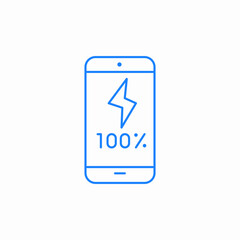 phone battery icon sign vector