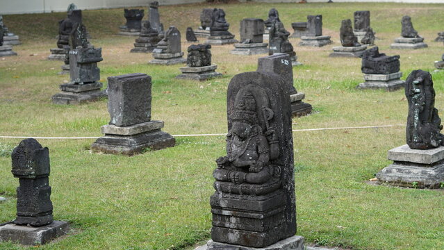 Prambanan Temple, a 9th-century Hindu temple complex in Central Java, Indonesia, known for its tall and pointed architecture dedicated to the Trimurti: Brahma, Vishnu, and Shiva
