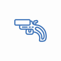pistol handgun weapon icon sign vector