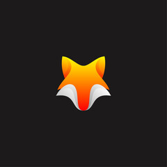 Fox icon logo flat vector design