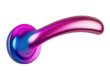 Vibrant door handle in iridescent colors
