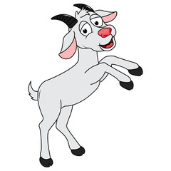 Cute Goat Animal Cartoon