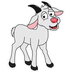 Cute Goat Animal Cartoon