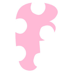 F Alphabet Hand Drawn Style And Pink Design Font Design F Alphabet Isolated
