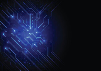 Abstract digital background with technology circuit board texture. Electronic motherboard illustration. Communication and engineering concept. Vector illustration