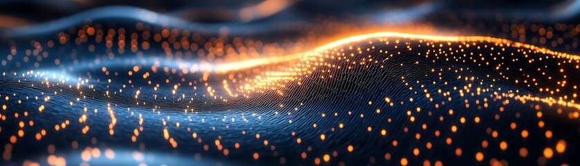 An abstract illustration depicting the intricate learning patterns of artificial intelligence, showcasing data flow and neural connections.