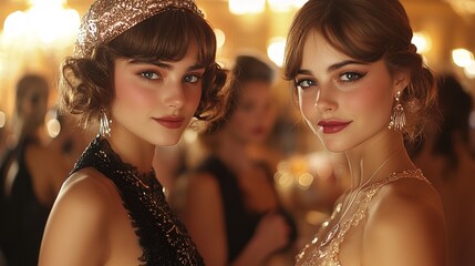 Elegant Women at a Gala