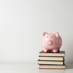 piggy bank and book
