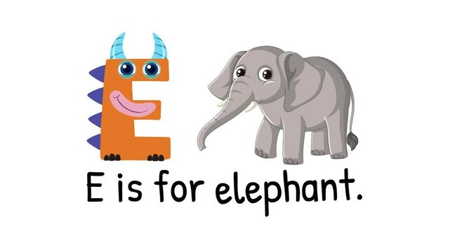 Alphabet Animation: E is for Elephant