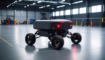 Autonomous Robot Vehicle with Camera in Warehouse