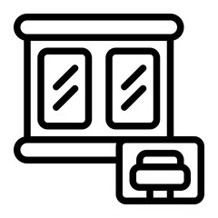 Window cleaning Line Icon