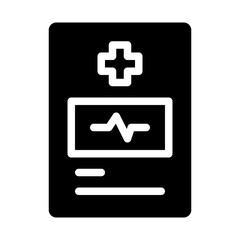 Obraz premium diagnosis. This is a vector single icon with a solid style. Suitable for any purpose, such as website design, mobile app design, logo design, pattern design, etc.