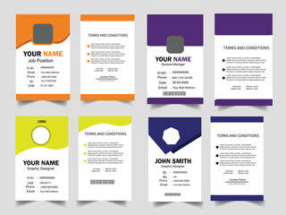 ID card design bundle, Simple business Id card design template, school and Employee ID Card Design Template, Unique, corporate, Abstract professional id card design