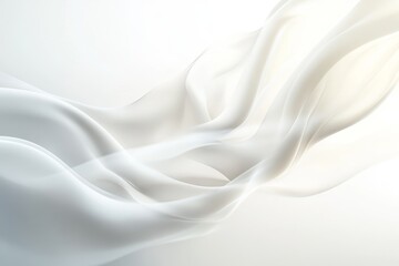Obraz premium Abstract design of flowing, light gray fabric.