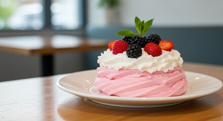 Delicious Pavlova with Fresh Berries, a Culinary Delight
