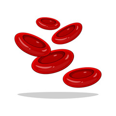 Red blood cells vector isolated on white background.