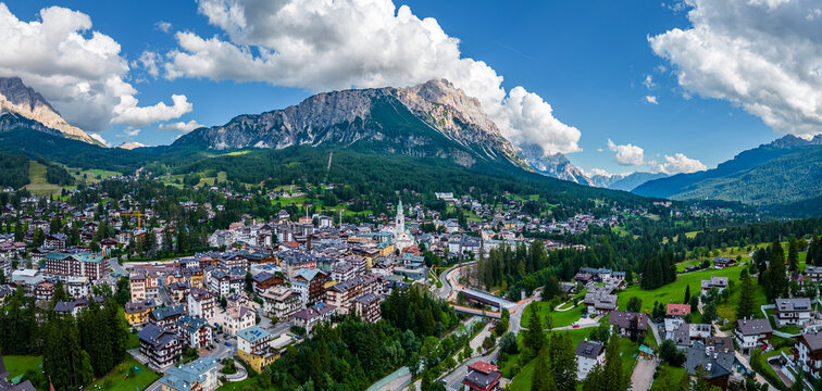 View of the Dolomites, Pozza di Fassa, Val di Fassa, Italy