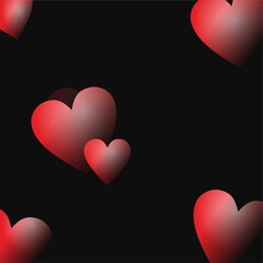 black background valentine design
