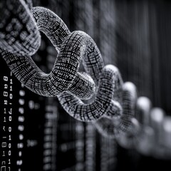 digital chain with a binary codes 
