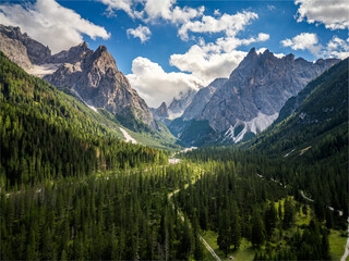 View of the Fiscalina Valley, Sesto, Italy