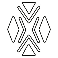 Aztec icon vector. Aztec symbol illustration sign. Indian symbols.