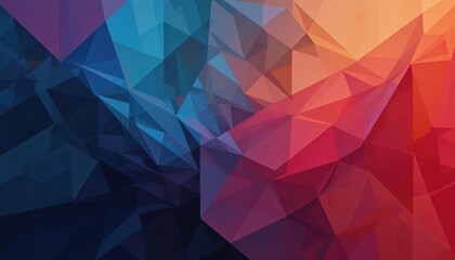 Obraz premium Vibrant Geometric Abstract Design with Shifting Hues