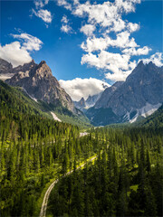View of the Fiscalina Valley, Sesto, Italy