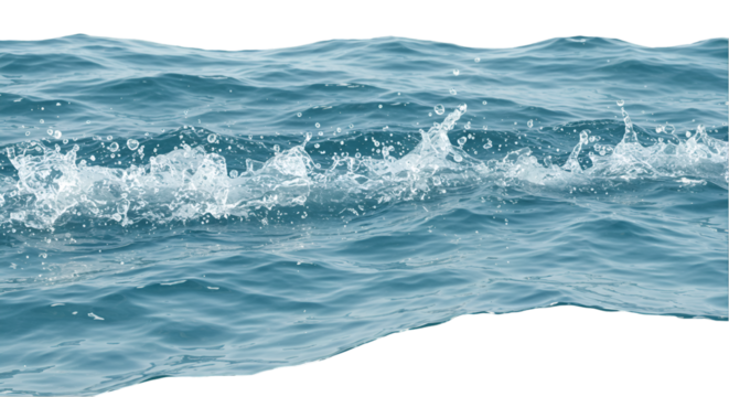 Oceans energetic surface churns splashes visible