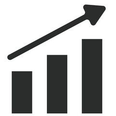 Business Growth Chart Icon – Black Bar