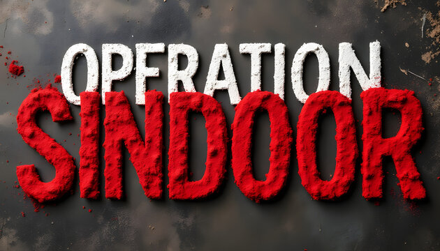 Operation Sindoor, text made up of sindoor