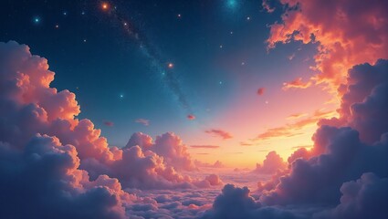 Fototapeta premium sunset in the sky