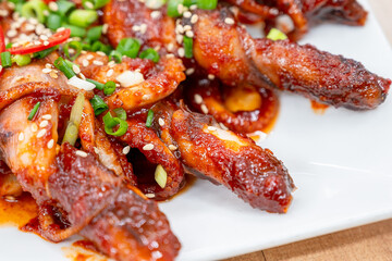 South korea food. Grilled Whole Octopus