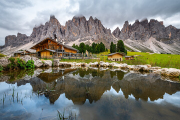View of the Odle, Dolomites, Italy