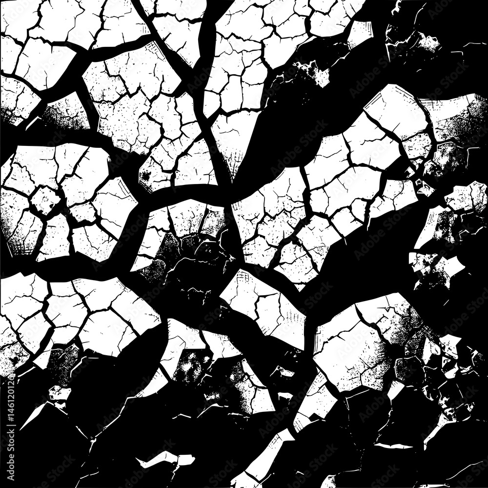 Poster abstract earth's fracture: striking image portraying the raw, fractured surface of the earth, creati